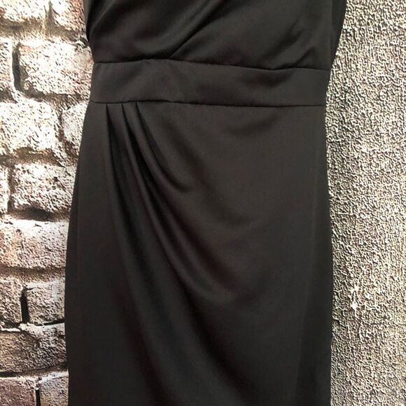 Jim Helm Occassion Formal Black Gown One Shoulder size 12 Vintage Fits like 4 - Picture 9 of 12